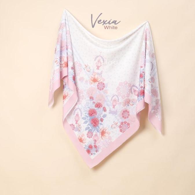 Thebest- Jara Scarf - Hijab Segi Empat Motif Malay Syar'i 130x130 Voal Sublime Premium hijab Muslim 