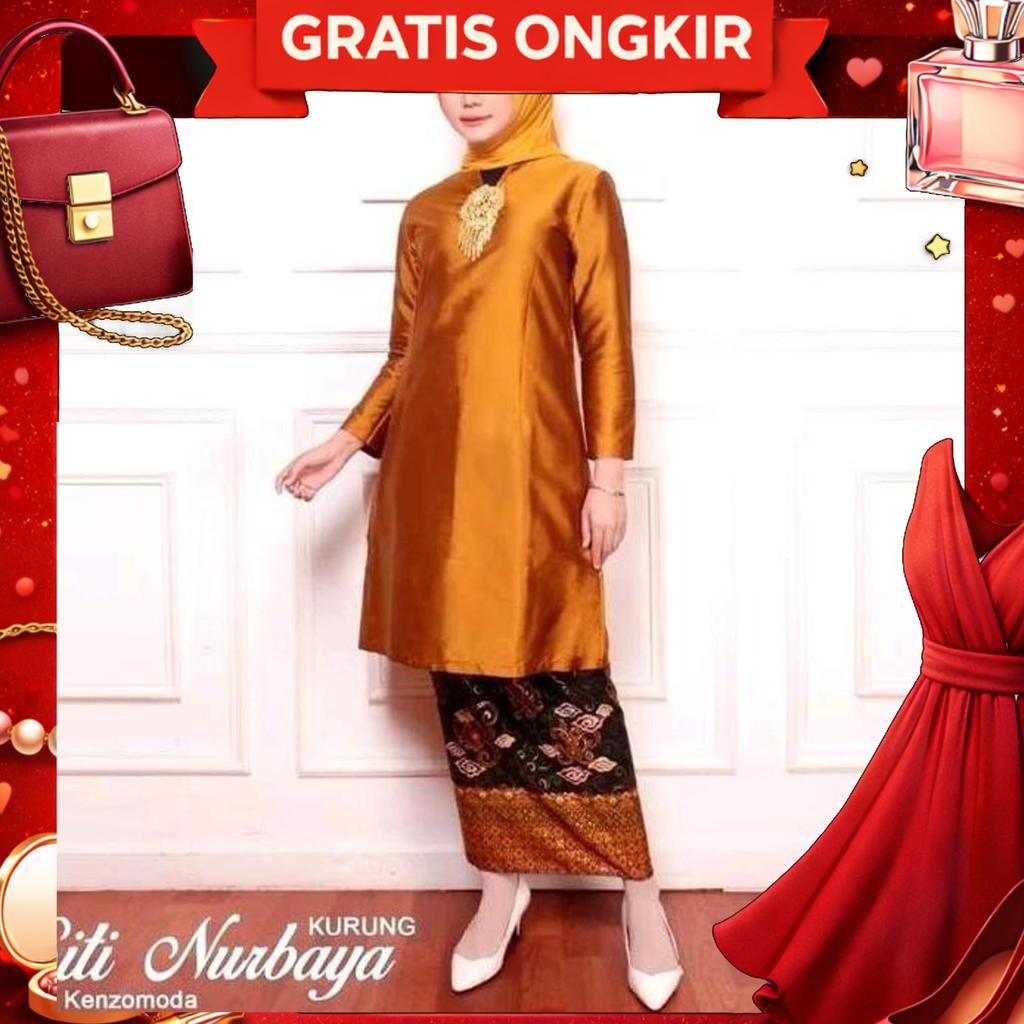 Baju Kurung Iriana/Baju Kurung Melayu/Baju Kurung Tafeta/Baju Kurung Polos Wanita Dress Lilit Panjan