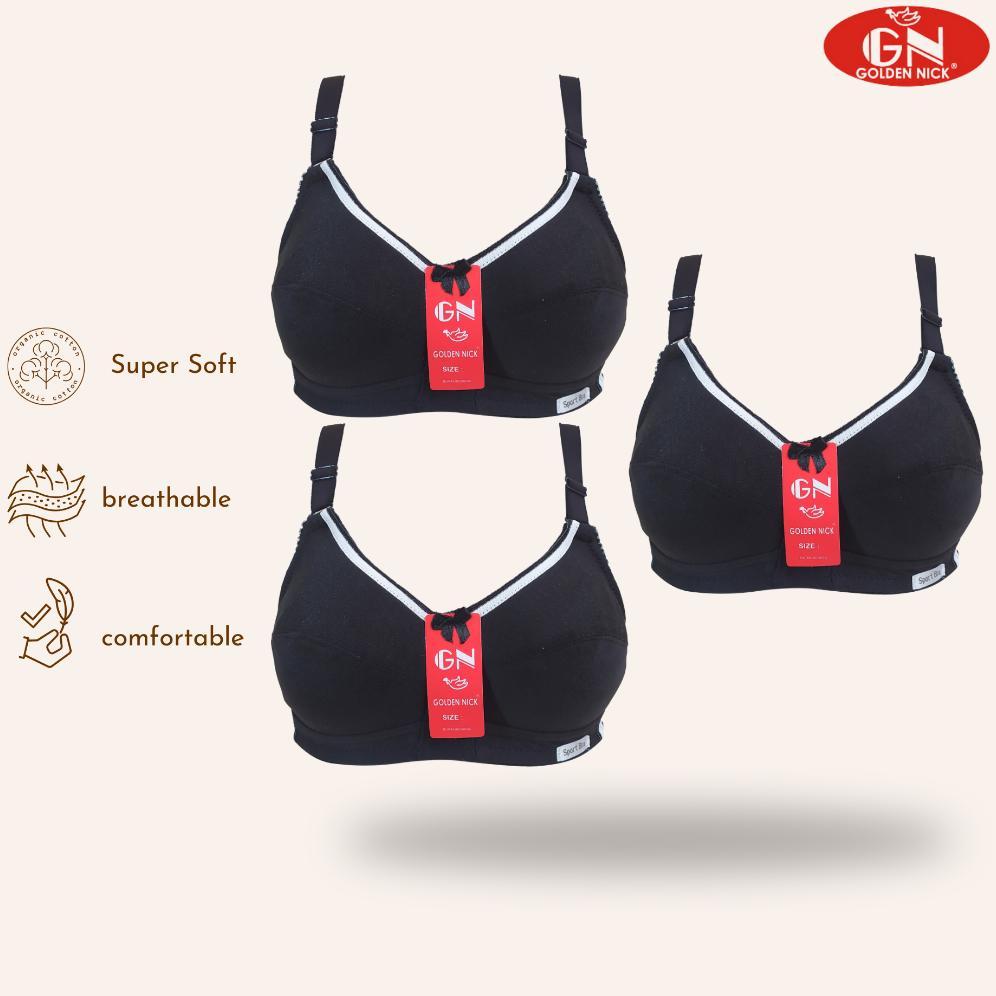 Golden Nick - 3 pc  Bh Sport Bh Remaja  Bh SA707  Tanpa Kawat Bh Nyaman Berkualitas