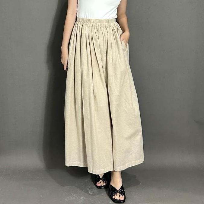 Gratong Rosie Skirt Byneeth - Rok Linen - Rok Basic - Rok Korean Style - Rok Ngembang