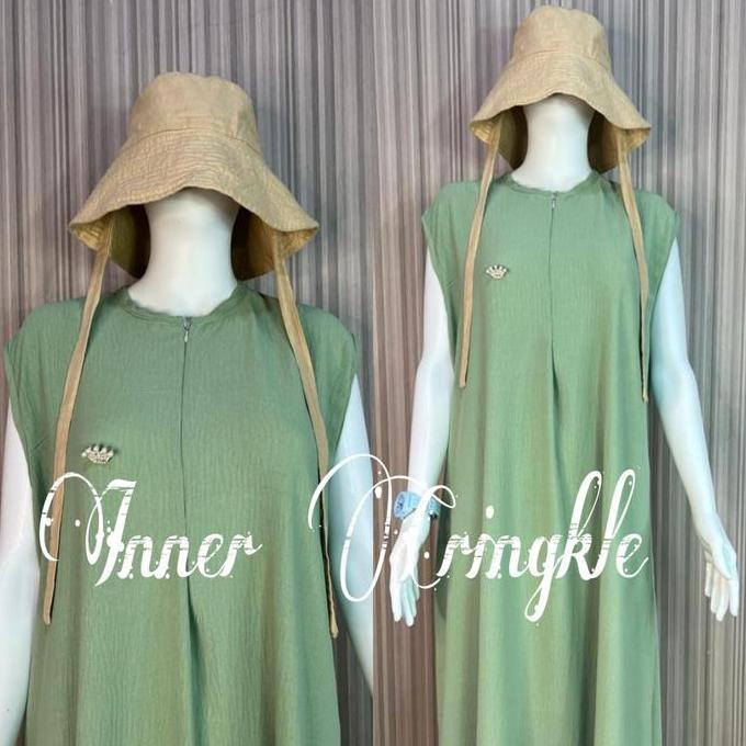 BEST SELLER / PREMIUM Elzhava Inner Cringkle Dress - Polos - cringkle air flow airflow - busui Casua