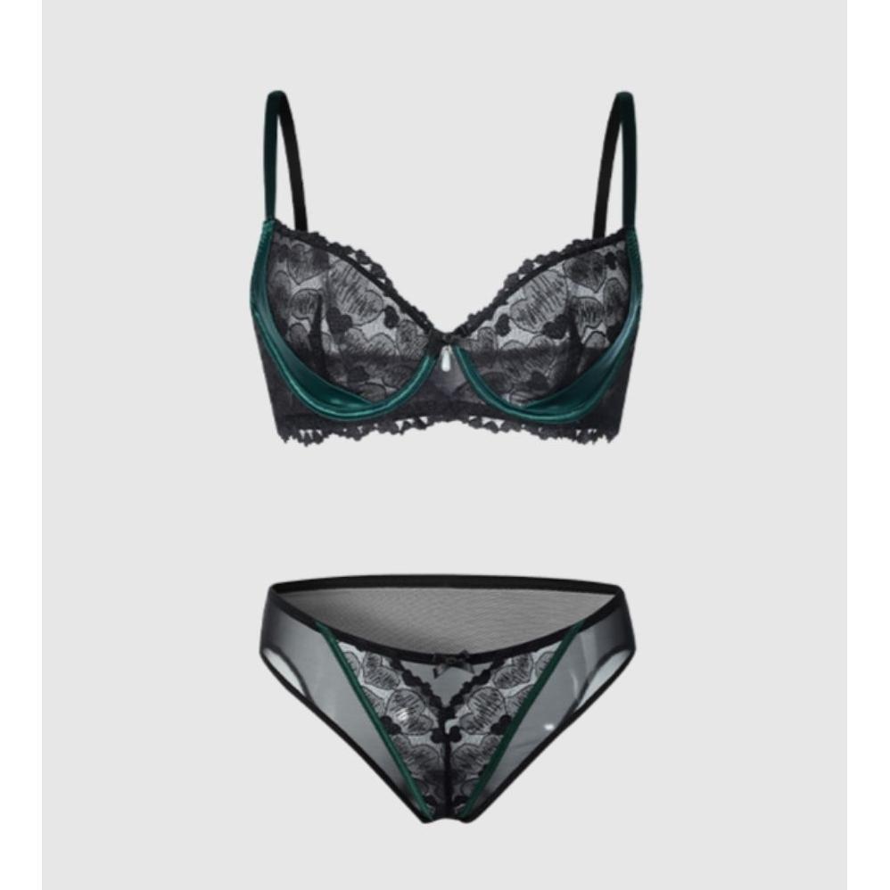 Nara Bra Set Setelan BH+CD Underwire Pakaian Dalam Wanita Lace Sexy Hot Renda Transparan VS Senza La