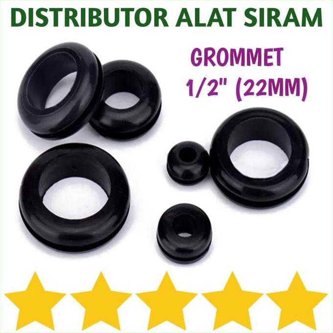 Grommet 1/2" Inch 22 Mm Gromet Seal Karet Dutch Bucket Hidroponik Pvc