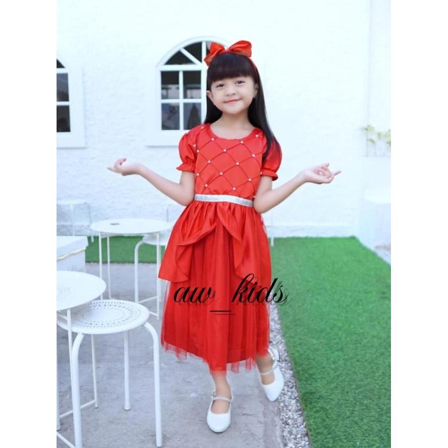 DI135 >> Dress anak, Gaun Pesta anak perempuan Usia 3 Sampai 9 Tahun Fashion Kids Tutu