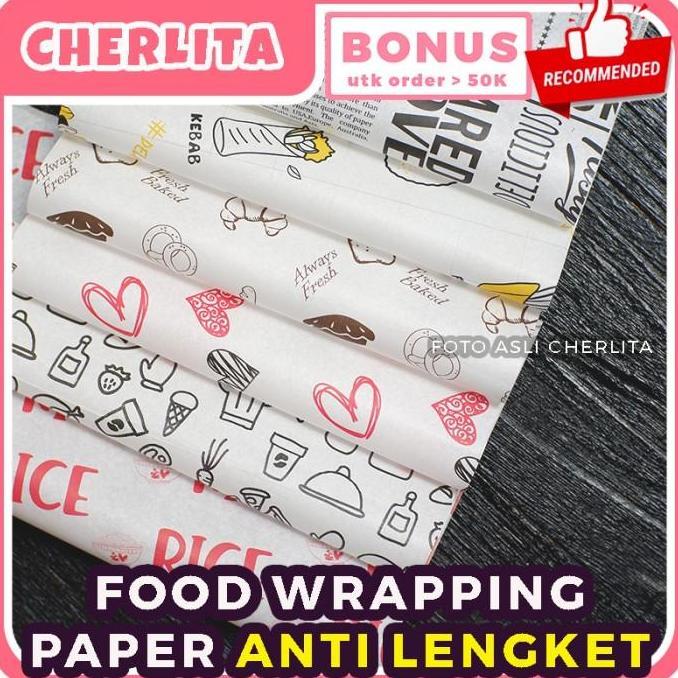 Thebest- Kertas Nasi Motif Food Wrapper Laminasi Foodgrade Premium
