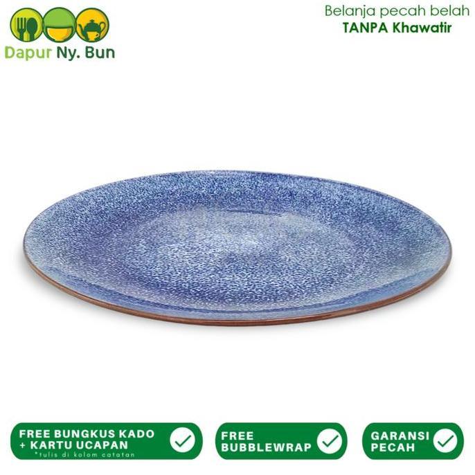 Bestone- Piring Saji, Piring Makan, Mangkok Keramik Reactive Blue / Hokita
