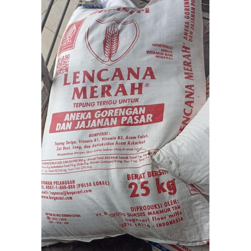 Tepung Terigu Lencana Merah 25kg, Tepung LM, Tepung roti LM, Tepung Bogasari