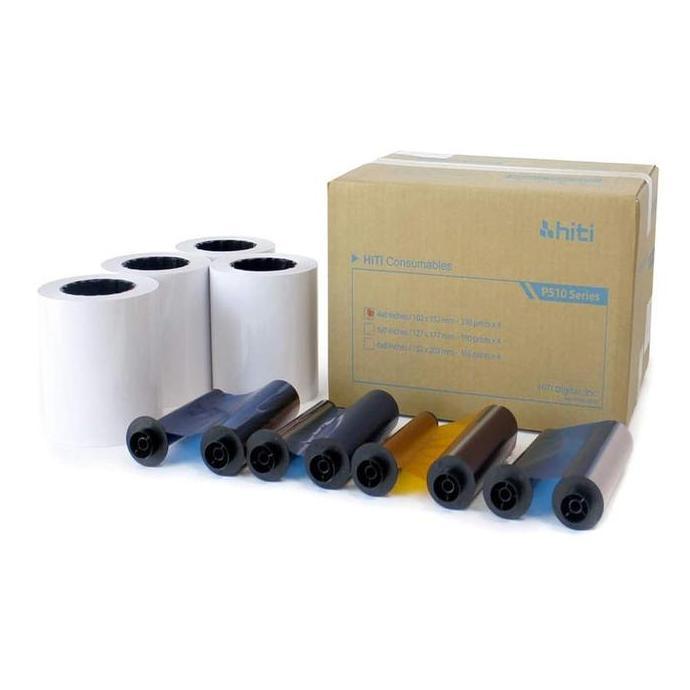 HITI P510 G2 4R 4x6" Set Of 4 Ribbons / Paper Roll Set (1320 prints)