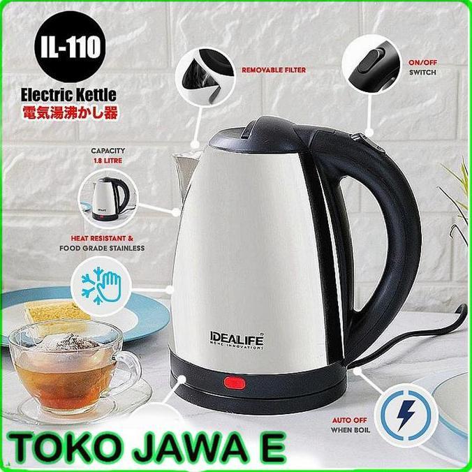 Terpopuler- Idealife Il-110 Teko Listrik/Kettle Listrik/Ceret Listrik 1 Liter