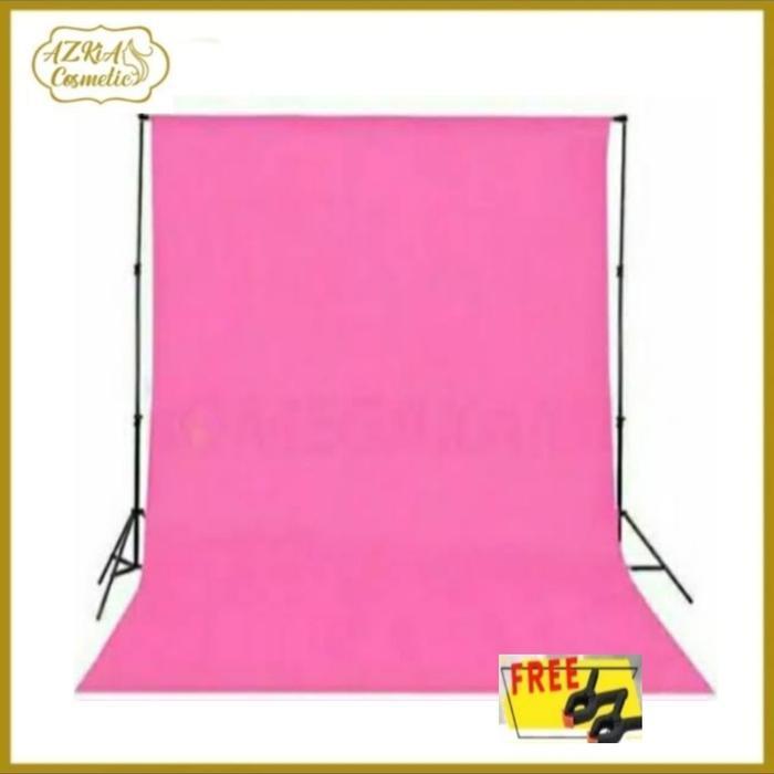 Kain background pink polos 2.5x3m Background backdrop foto studio