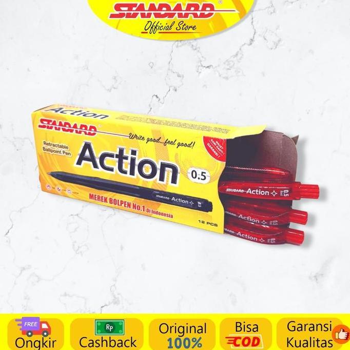 Whox- Standard - Pulpen Action 0.5 ( Alat Tulis / Pen / Ballpoint / Pena )