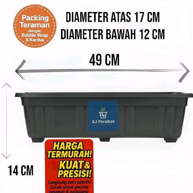 Pot Meranti 50 Pot Panjang Pot Panjang Kotak Pot Alpen Pot Pot Bunga Plastik