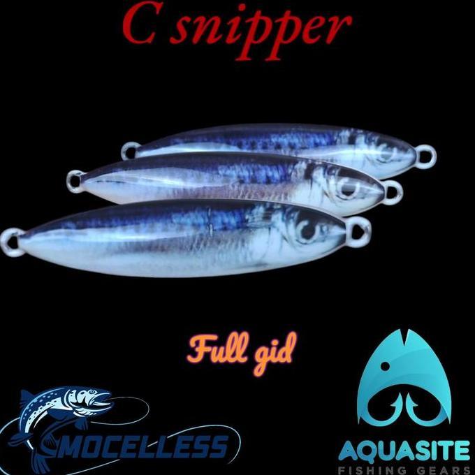 Fhistik- Mocelless Metal Jig Decal Model Blue Sarden Full Gid Stiker Water Slide Decal Metaljig Moti