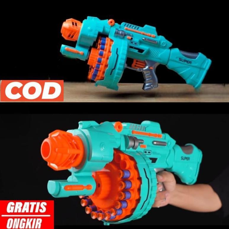 READY Mainan Anak Tembak Tembakan Peluru Busa Tembak Tembakan Peluru Busa SUPER GUN 9937