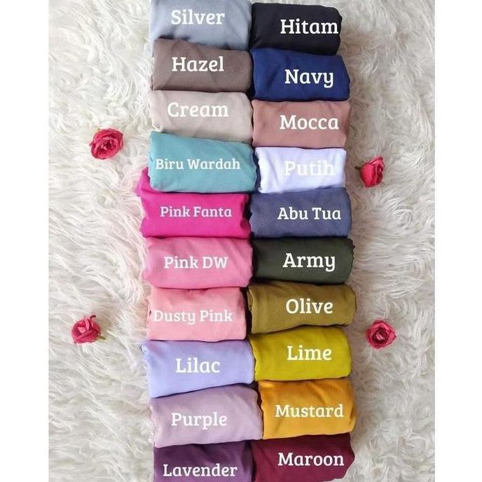 Terpopuler- Almahyra Hijab Bergo Tali Malay Instan Jilbab French Khimar Jersey Premium Size M Non Ni