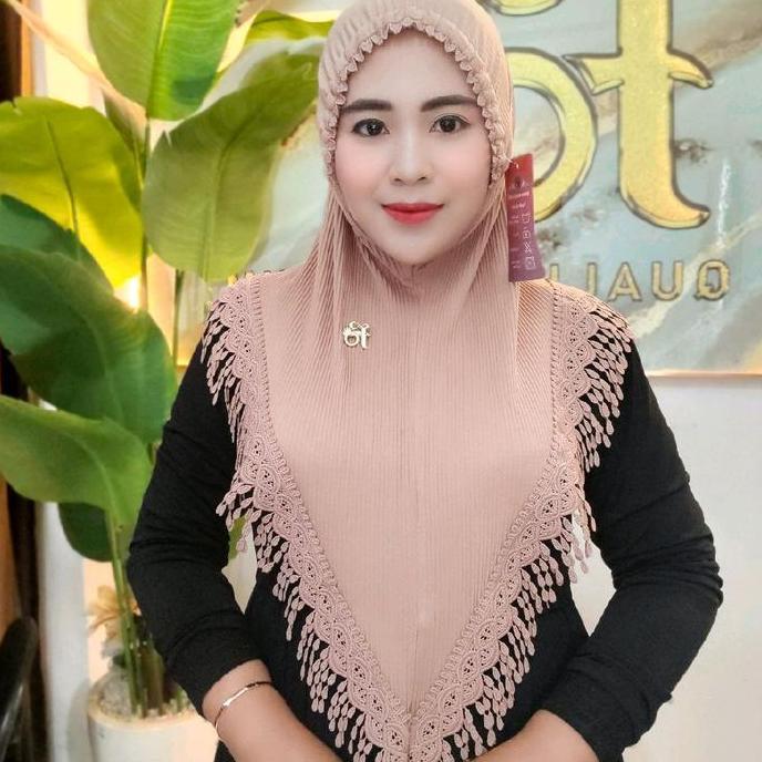 Terpopuler- Hijab Fo Feni Plisket Pet Kerut Mukena Renda