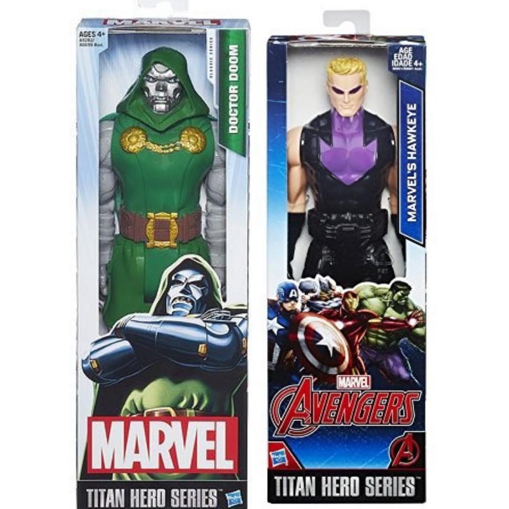 READY Original HASBRO Mainan Action Figure Marvel Dr. Doom & Hawkeye