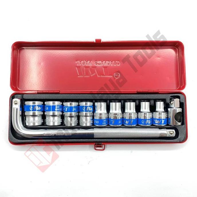 Alatlengkap- Iwt Japan Kunci Sok Set 11 Pcs 1/2 Inch - Socket Set Soket