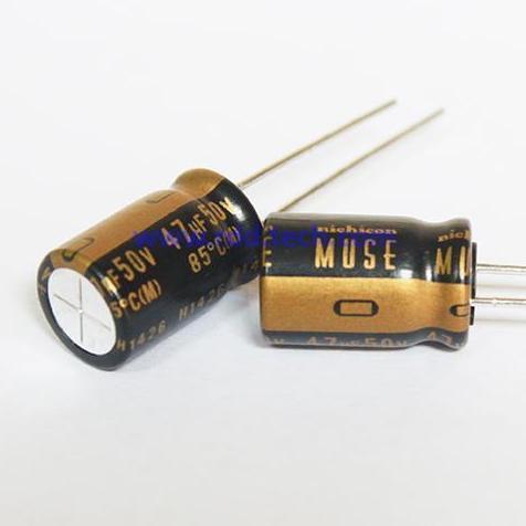 Kirimlangsung- Capacitor Nichicon Muse Kz Series 47Uf/50V Untuk Audio