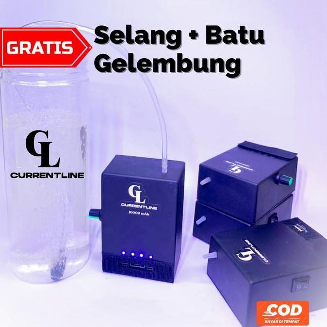Blebeb- Portable Aerator Charger 24-40 Jam: Baterai Cas Udang Hidup & Powerbank Usb - Hemat Energi, 