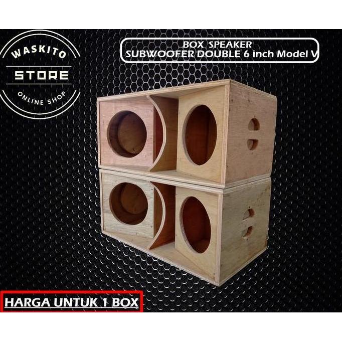 Box Speaker Subwoofer 6 Inch Double