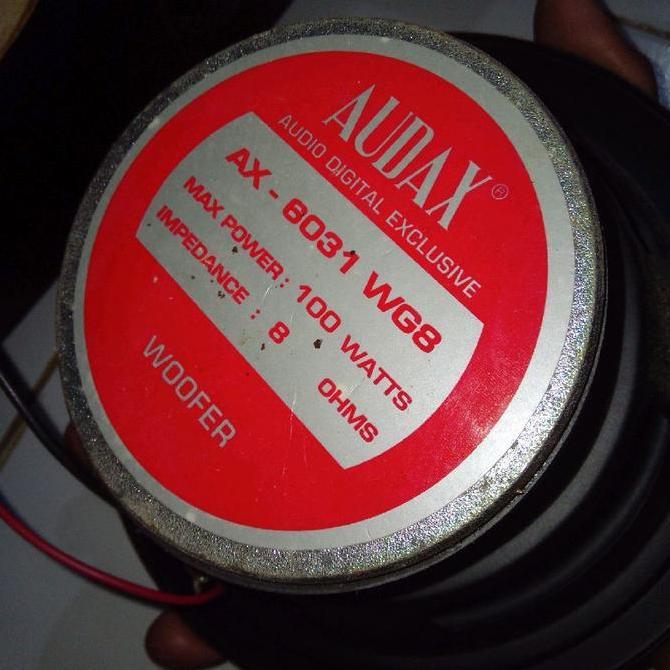 Speaker Pasif 6inch merk AUDAX, box MDF 15mm lapis vinyl, kaki karet, socket speaker, cover lubang a