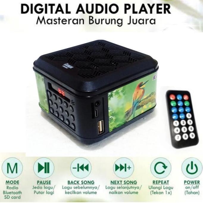 NEW HITAM MONCER GO MASTERAN BURUNG MP3 SPEAKER DIGITAL AUDIO JUARA SUARA BEST