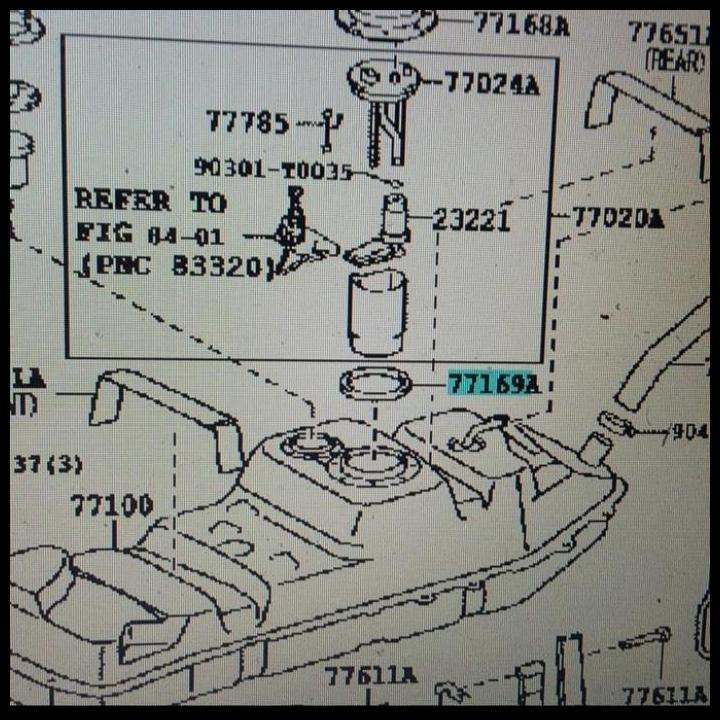 TERBARU KARET TUTUP TANGKI SEAL TUTUP TANGKI BENSIN SOLAR INOVA FORTUNER HILUX ORI 