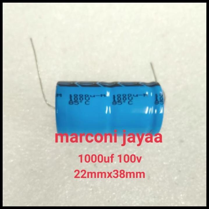 TERBARU KAPASITOR AXIAL 1000UF 100V BIRU 