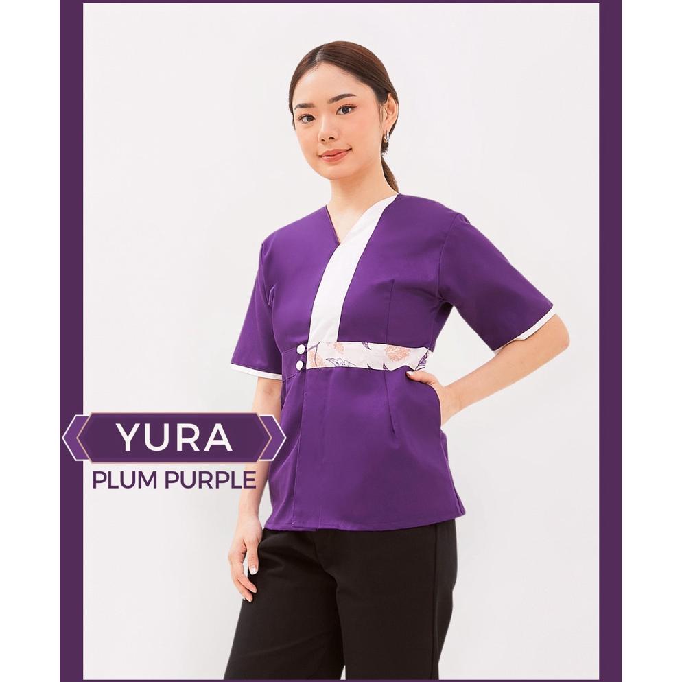 Limited Yura Lengan Pendek Seragam Uniform/ Seragam Klinik/Spa/Suster