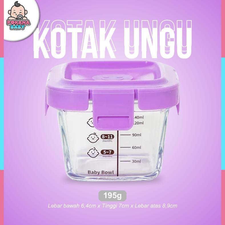 Sale Peralatan Makan Bayi Tempat Mpasi Anti Tumpah Tempat Makan Bayi Kontainer Kaca Wadah Snack Mpas