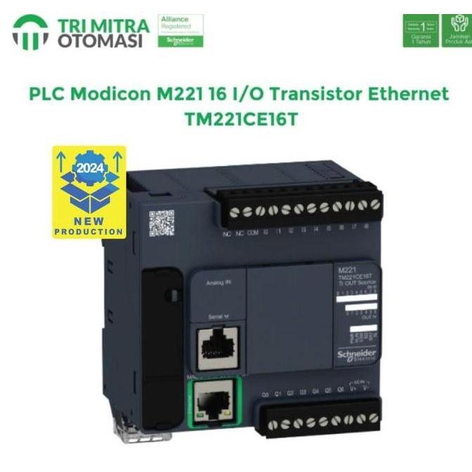 Schneider PLC Modicon M221 16 I/O Transistor Ethernet - TM221CE16T
