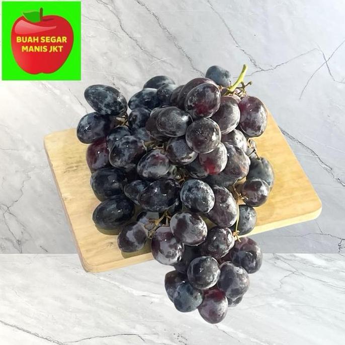 ANGGUR HITAM NON BIJI BLACK SEEDLESS SUMMER ROYAL AUTUMN GRAPES