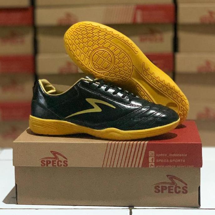 Golbye- Sepatu Futsal Specs Infinity Putih Gold Kaos Kaki Deker Specs Lightspeed 2 Sepatu Futsal  Fl