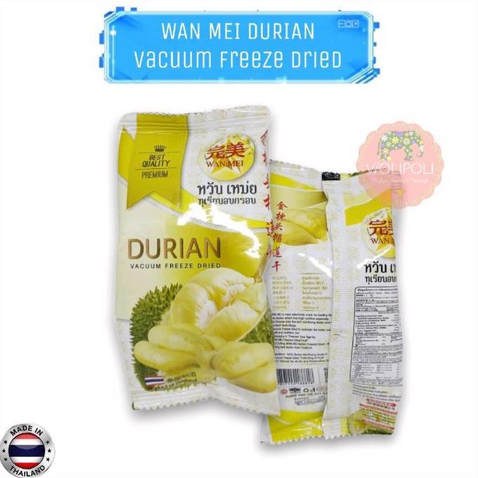 Nikmat- Snack Thailand Keripik Durian Monthong Freeze Dried Fruit | Cemilan Souvenir Oleh Oleh Thail