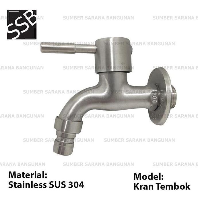 Langsungaja- Kran Taman Volk / Keran Tembok Stainless Chrome