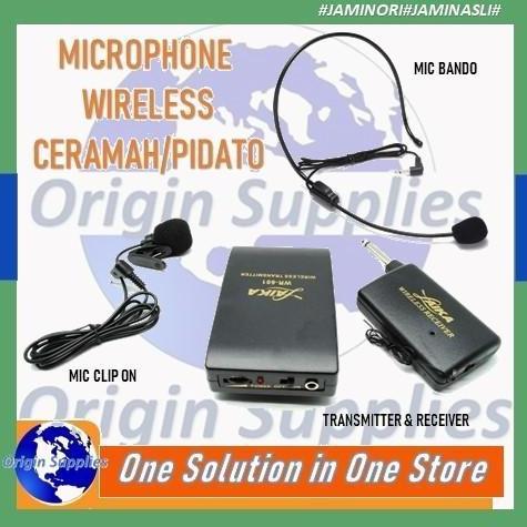 Mic Wireless Clip On Jepit Ceramah Pidato Imam / Mic Jepit Di Baju