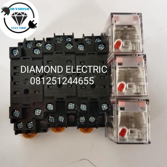 Promo Relay OMRON MY2N GS AC 220V + Socket 100% Original / RELAY OMRON MY 2N Diskon