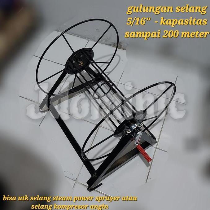 gantungan dudukan gulungan selang stim sanchin sancin gulung 200 meter