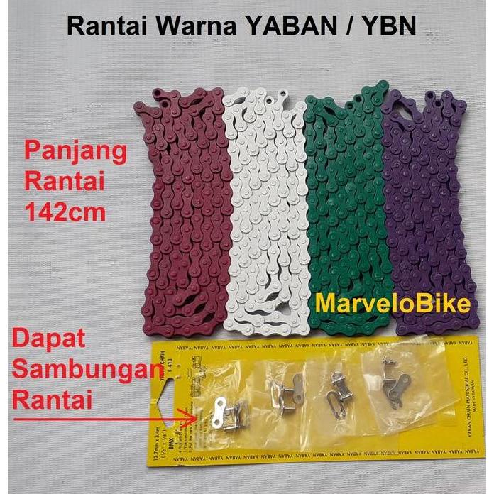 Rantai Warna YABAN Rantai Warna YBN Sepeda BMX Fixie MTB Seli YABAN