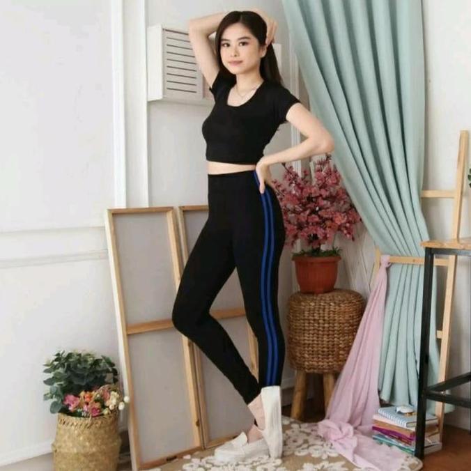 Yurima- Legging Double Rip Warna/Legging Lembut Nyaman/Legging Wanita Tebal Putih
