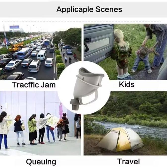 Pispot Dewasa Pria Wanita Unisex Tempat Kencing Corong Universal Travel Portable Emergency