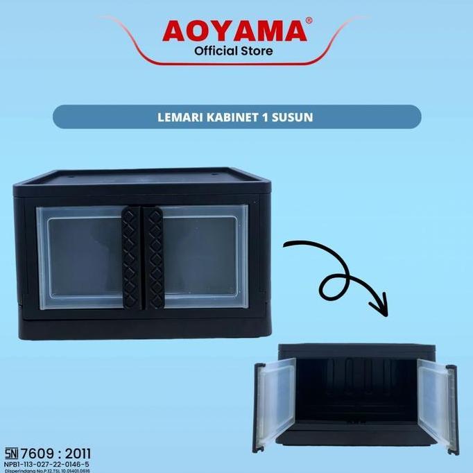 Saveulti- Cod Lemari Cabinet 1 Susun Aoyama / Lemari Serbaguna Aoyama / Box Cabinet / Mudah Di Rakit