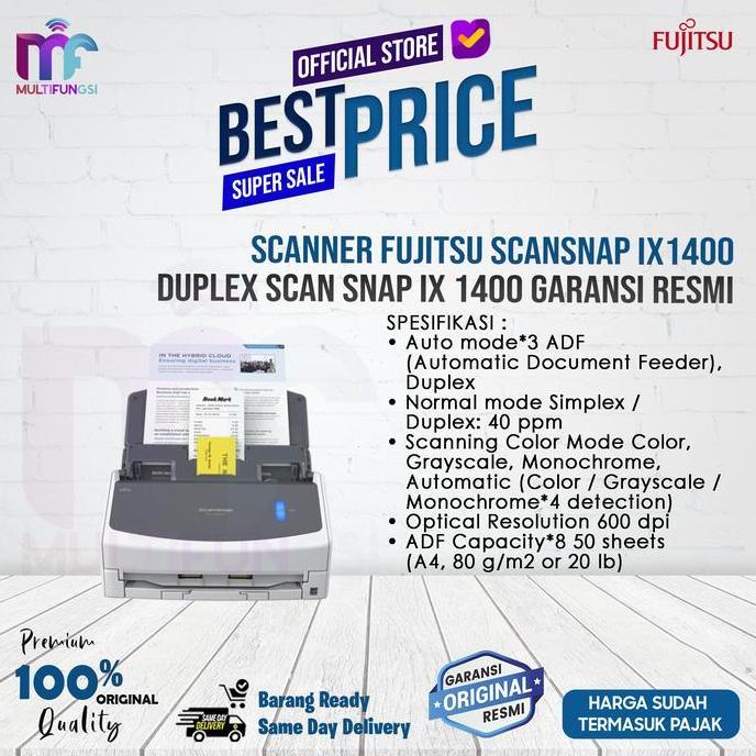 Solid- Scanner Fujitsu / Ricoh Scansnap Ix1400 Duplex Scan Snap Ix 1400
