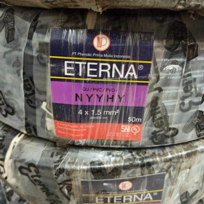 Promo Kabel Eterna NYYHY 4x1,5 @50m 4x1.5 hitam serabut Diskon