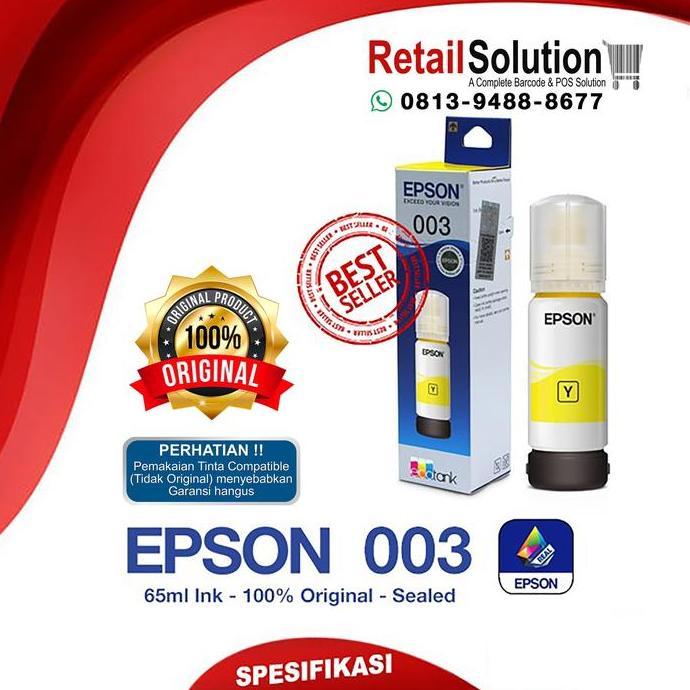 Solid- Tinta Epson 003 Yellow Kuning - Tinta Epson L1110 L3110 L3150 L5190