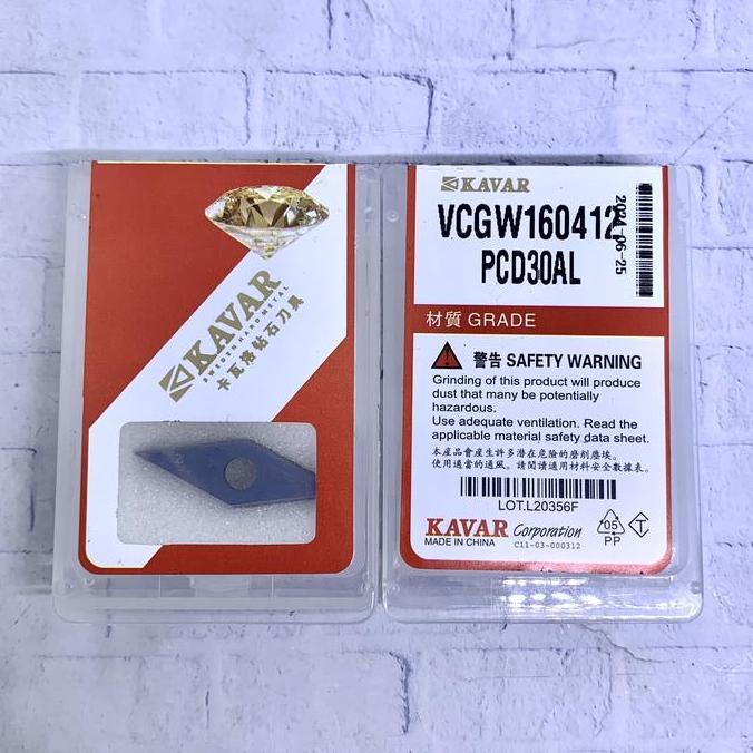 NEW Insert PCD Diamond VCGT 160412 baru..VCMT 16 04 12...VCMT160412..buat aluminium kinclong