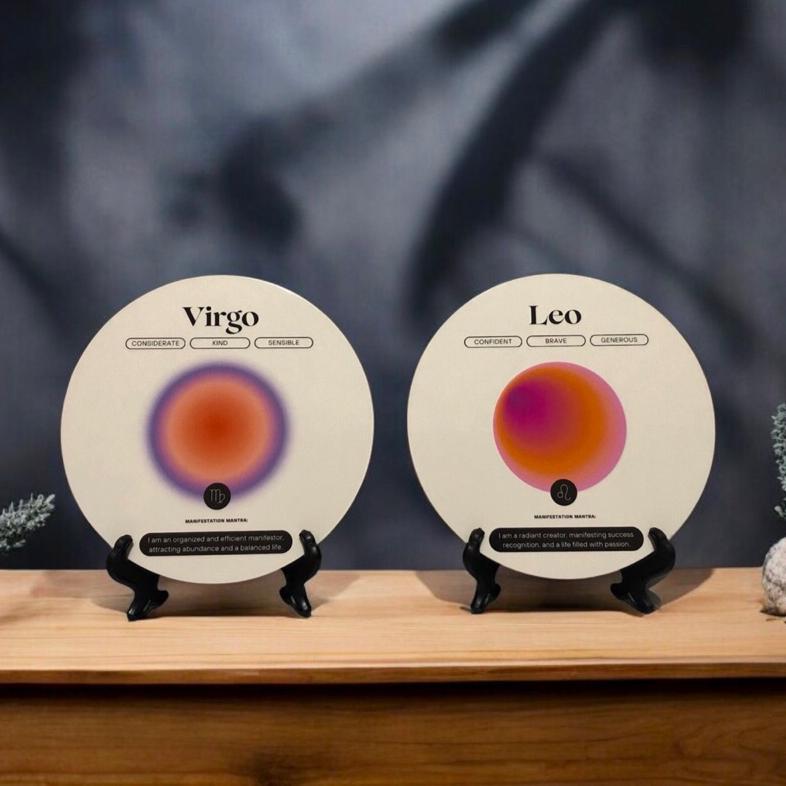 Hiasan Pajangan Meja Aesthetic Kamar Ruangan Zodiak White