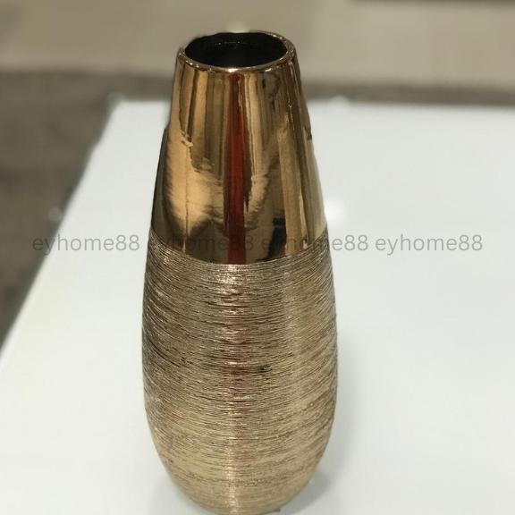 INFORMA Temecula Vas Bunga Keramik Gold Dekorasi Pajangan Meja Estetik Tinggi 28cm EYO IF0538