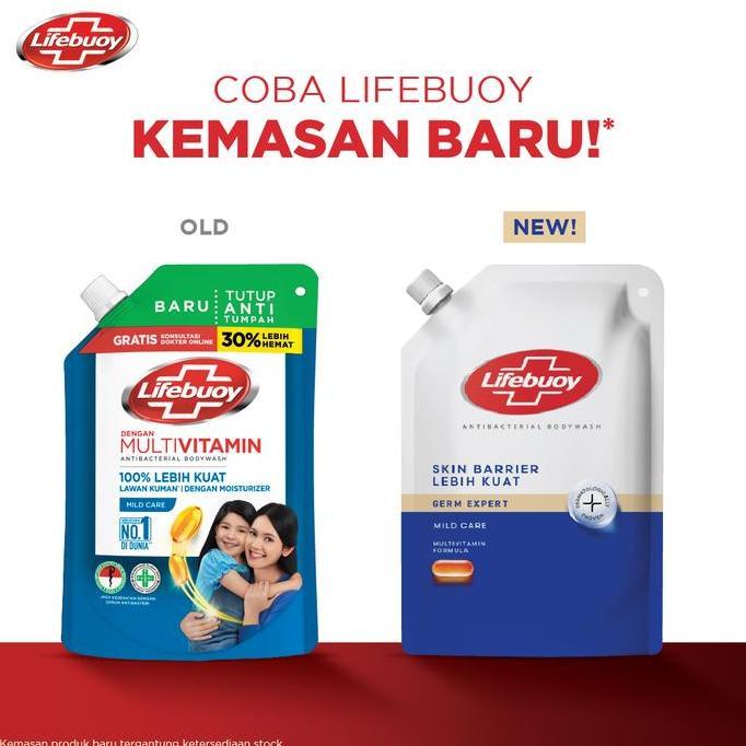 Yoiyouu- [Flash Sale] Lifebuoy Sabun Mandi Mild Care 800Ml Pouch Isi 2